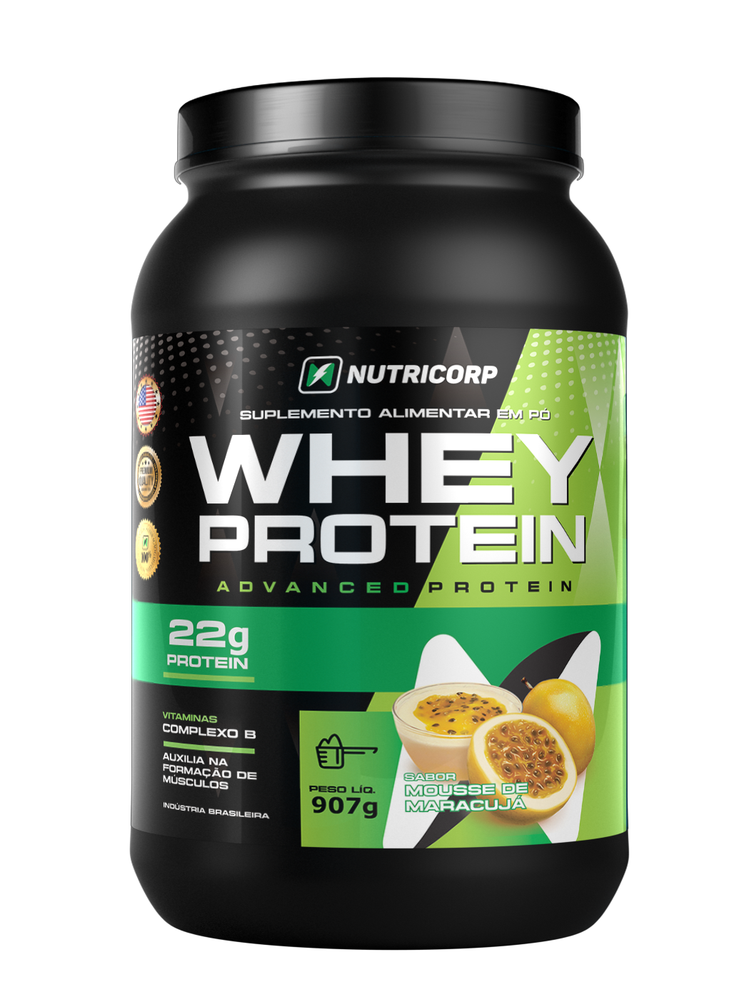 Whey Protein Mousse de Maracujá