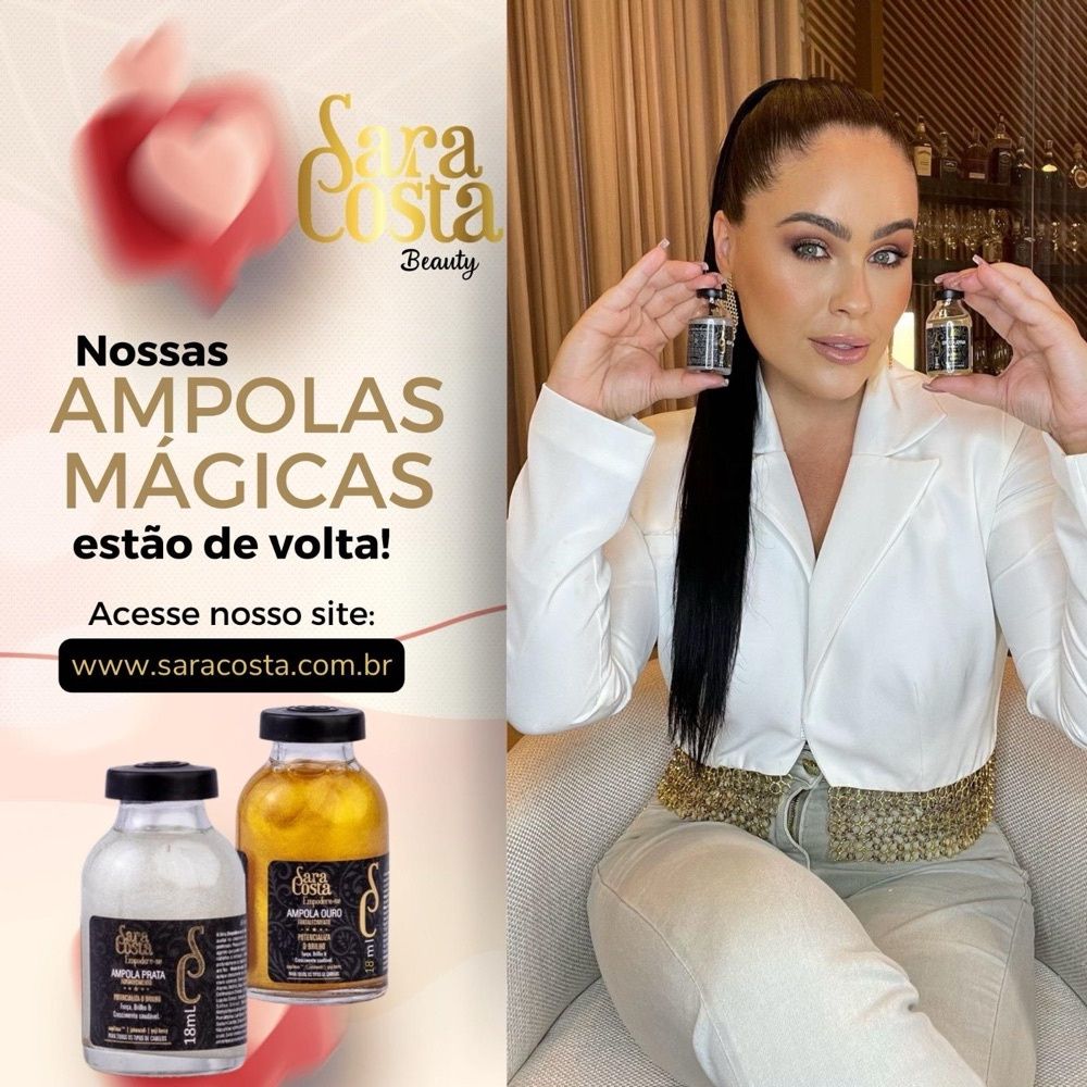 KIT PROMOCIONAL 4 AMPOLAS - FORTALECIMENTO, POTENCIALIZA O BRILHO - 2 AMPOLAS OURO + 2 AMPOLAS PRATA